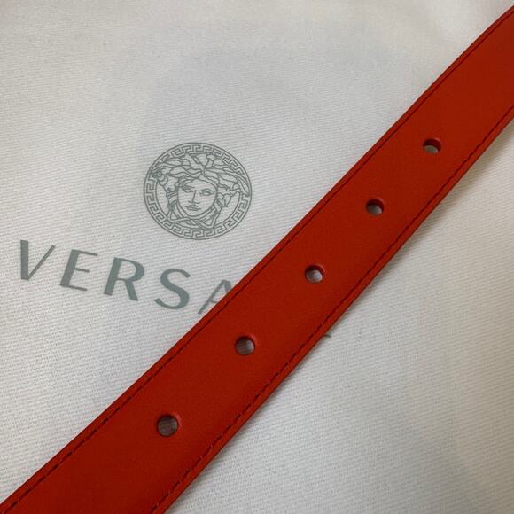 Versace Women's medusa Orange Belt with Gold Buckle 90cm - Picture 5 of 6